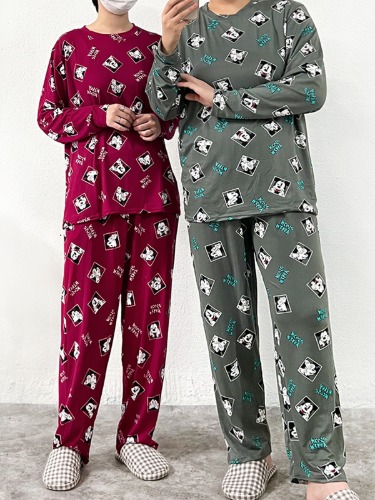 따뜻한 디즈니 파자마 피치기모 커플 미키 잠옷 간절기 상하세트 포토